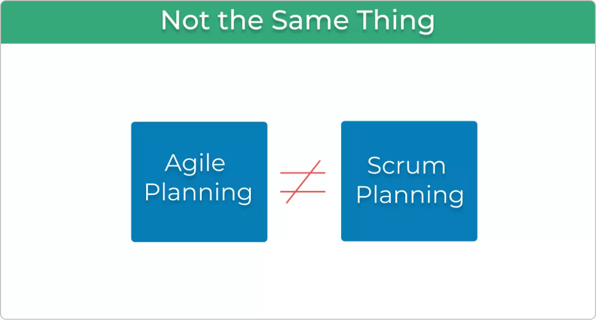 Agile planning vs Scrum planning