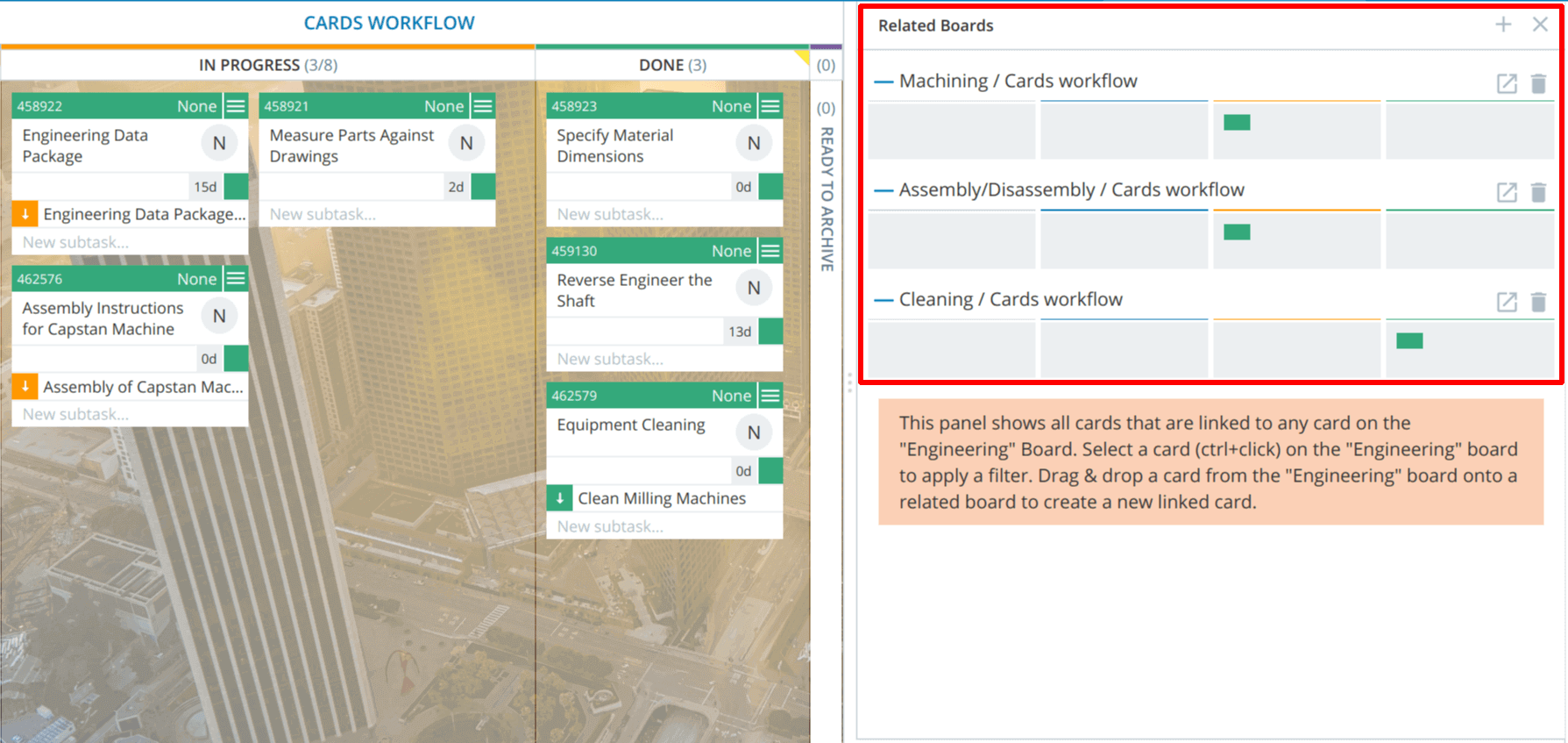 related kanban boards in engineering