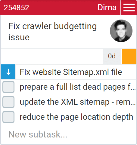 fronte della carta kanban in kanbanize