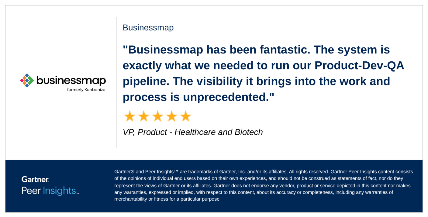 Businessmap Gartner Peer review